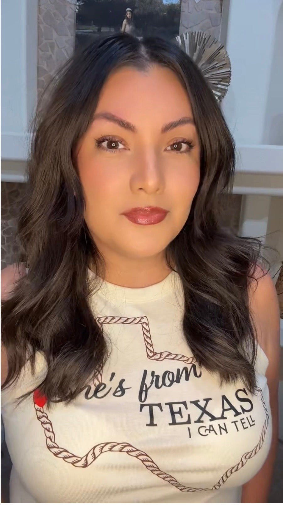 She’s from Texas Ribbed Crop Tank