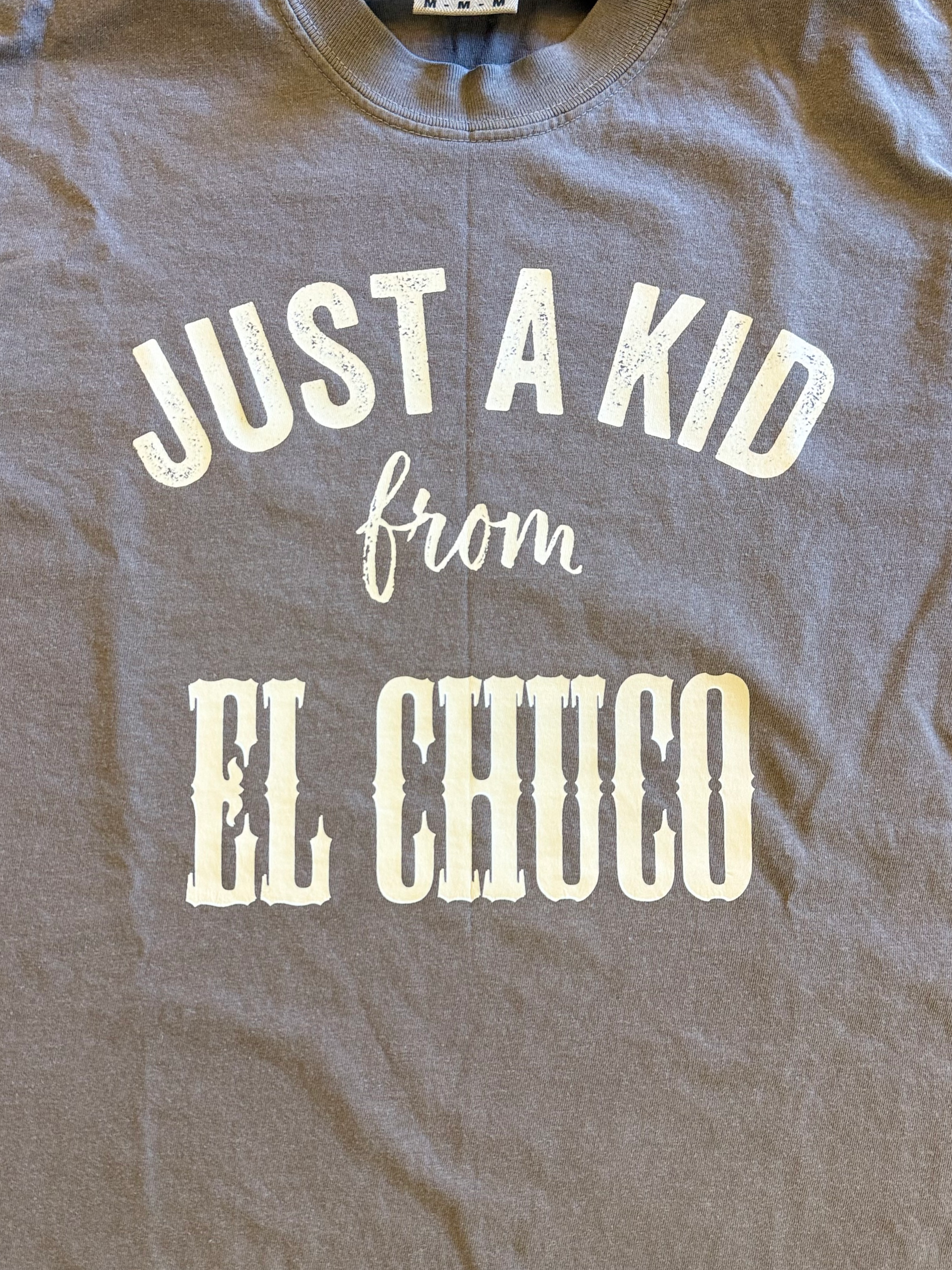 Just a Kid from El Chuco Tee -  Espresso