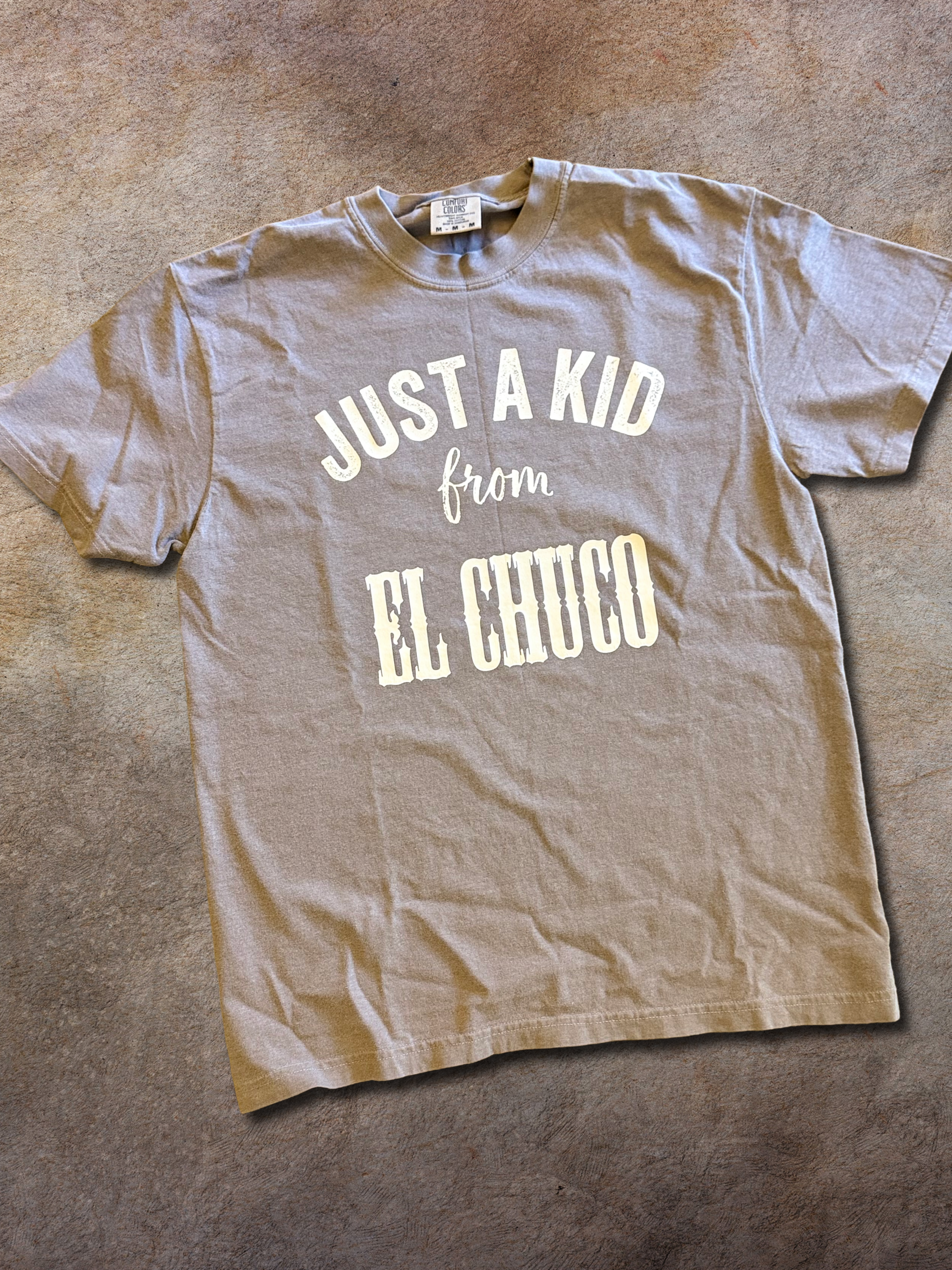 Just a Kid from El Chuco Tee -  Espresso