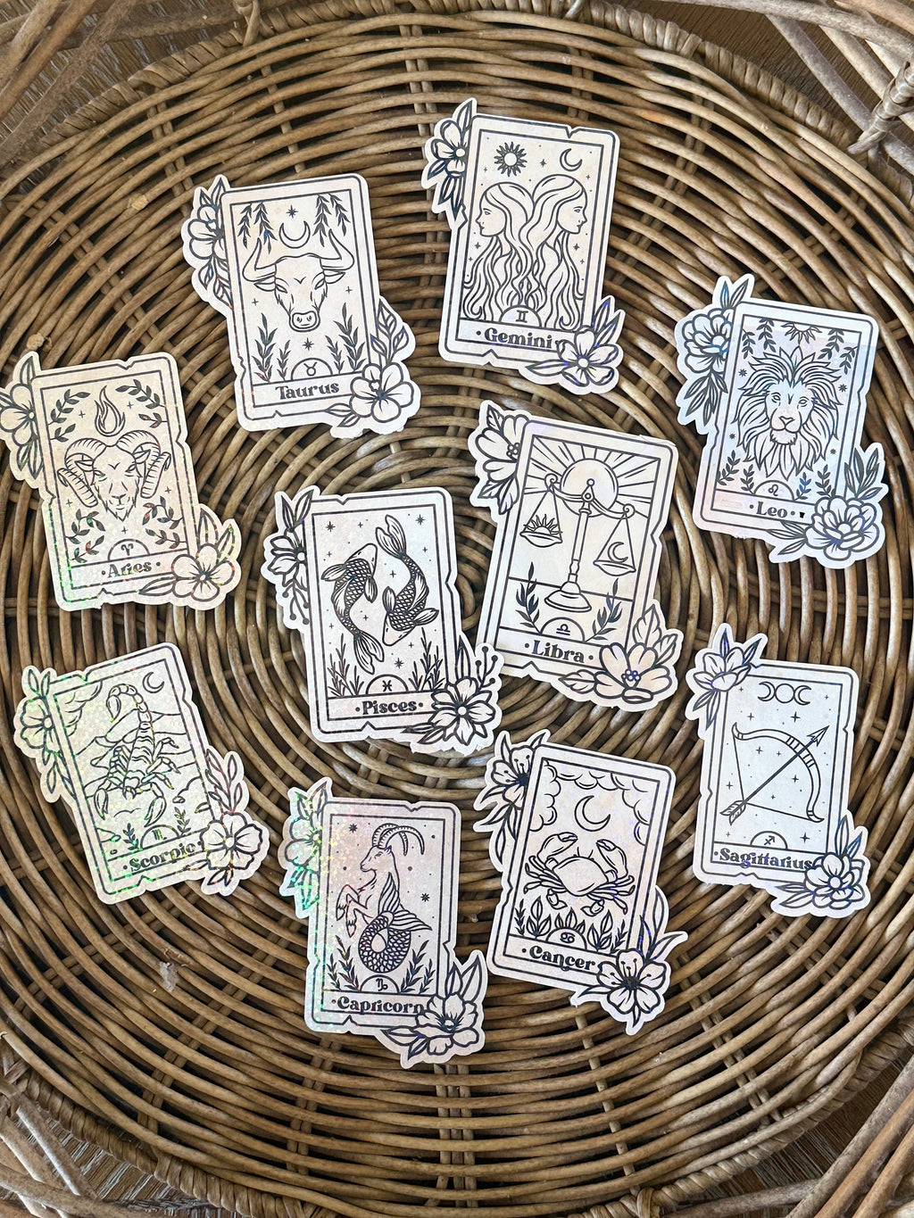 Zodiac Tarot Card Stickers
