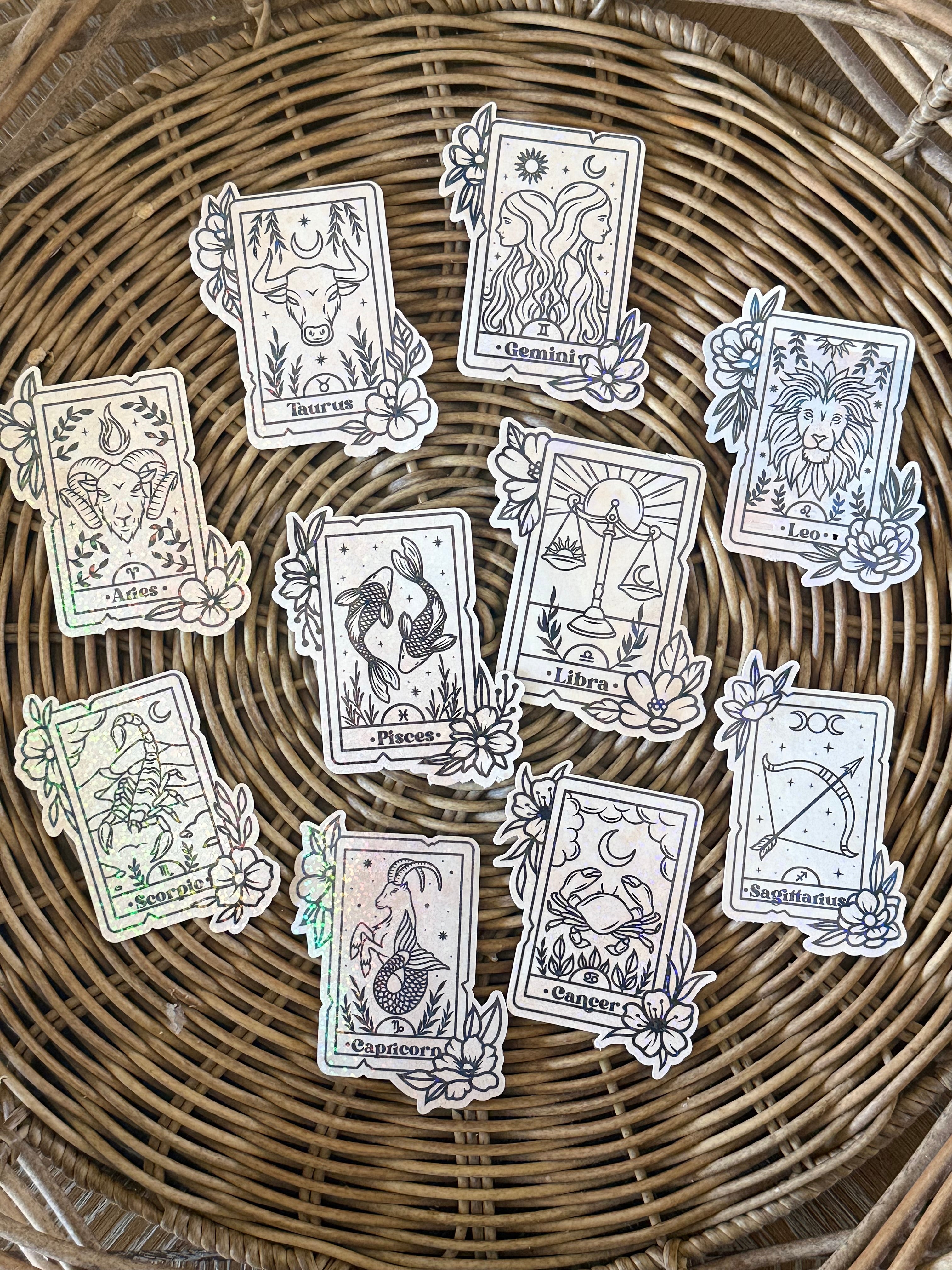 Zodiac Tarot Card Stickers