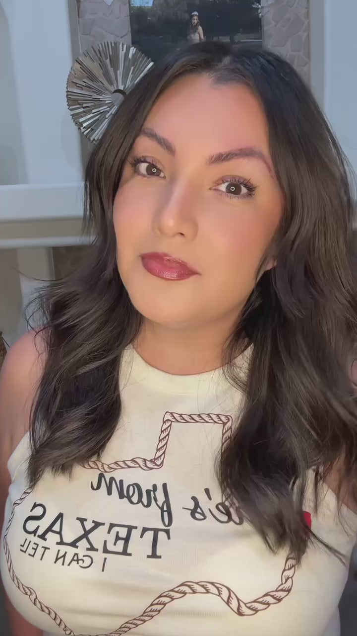 She’s from Texas Ribbed Crop Tank